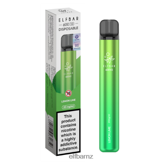 6DFDDH15 ELFBAR 600V2 Disposable Vape - 20mg Lemon Lime