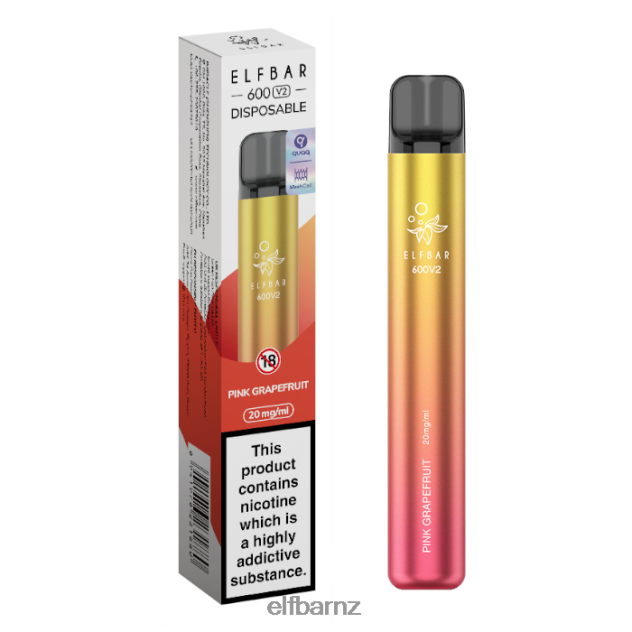 6DFDDH19 ELFBAR 600V2 Disposable Vape - 20mg Pink Grapefruit